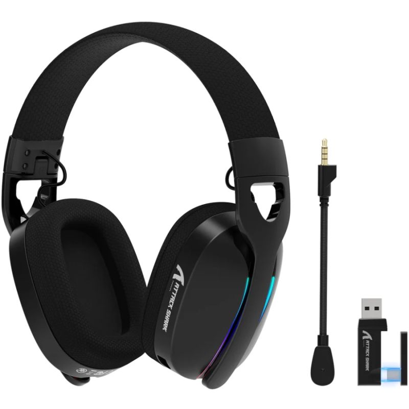 Ігрова гарнітура Attack Shark L90 Wireless,2.4GHz/Bluetooth/3.5mm PS4/PS5/Switch/Xbox/Mac/PC Black (L90B_AS)