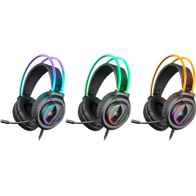 Ігрова гарнітура Defender Flame RGB, кабель 2 м, чорна (64555)
