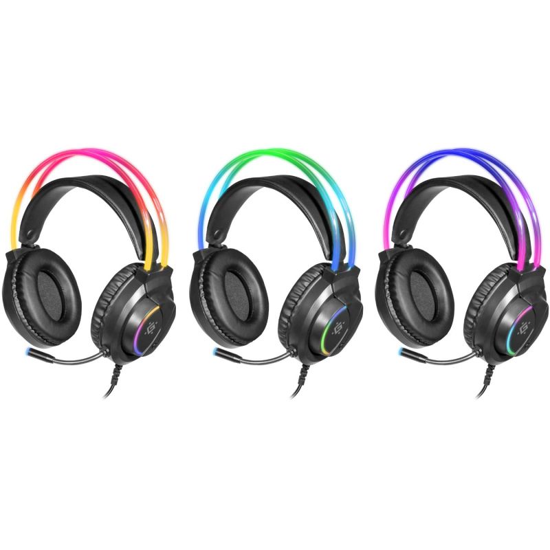 Ігрова гарнітура Defender Flame RGB, кабель 2 м, чорна (64555)