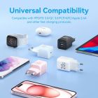 Зарядний пристрій 1xUSB-C 20W GaN + USB-C cable М-М  Black Vention (TZ-FEPB0-EU-01)