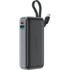 УМБ Acefast 10000mAh 30W PD USB-A,USB-C In/Out, with built-in USB-C cable M7 Black (6974316283379)
