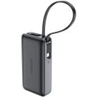 УМБ Acefast 10000mAh 30W PD USB-A,USB-C In/Out, with built-in USB-C cable M7 Black (6974316283379)