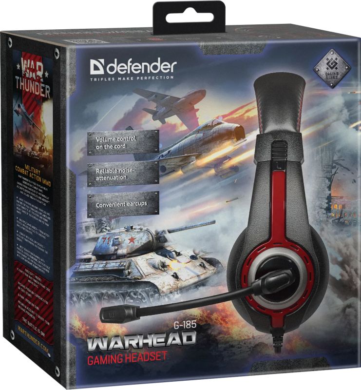 Ігрова гарнітура Defender Warhead G-185 червоно-чорна (64106)