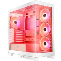 Корпус Modecom VOLCANO SPACE APEX ARGB 4x140mm fans MIDI USB 3.0x2+TYPE-C WHITE без БЖ ATX (AT-SPACE-PG-20-000000-000)