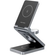 Зарядний пристрій Wireless 15W 3-in-1 Fast Charger Gray Vention (FGFH0)