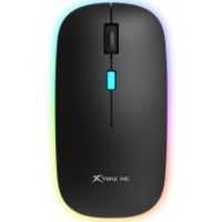 Мишка XTRIKE ME GW-113, бездротова Bluetooth+2,4G, 3200dpi., 4кн., 7 режимів RGB, чорна (GW-113)