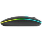 Мишка XTRIKE ME GW-113, бездротова Bluetooth+2,4G, 3200dpi., 4кн., 7 режимів RGB, чорна (GW-113)