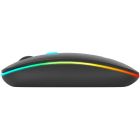 Мишка XTRIKE ME GW-113, бездротова Bluetooth+2,4G, 3200dpi., 4кн., 7 режимів RGB, чорна (GW-113)