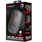Мишка XTRIKE ME GW-113, бездротова Bluetooth+2,4G, 3200dpi., 4кн., 7 режимів RGB, чорна (GW-113)