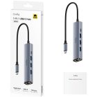 Хаб USB 3.0 Type-C -> 3хUSB-A, 1хUSB-C (5 Гбіт/с), 1xGigabit Ethernet port, алюмінієвий корпус, Cudy (UH605)