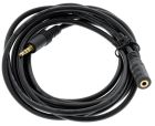 Кабель AUX Audio TRS M/F 3.0м чорний (B00343)