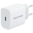 Зарядний пристрій 1xUSB-C 20W + USB-C to Lightning cable М-М White Vention (G17W0-EU)