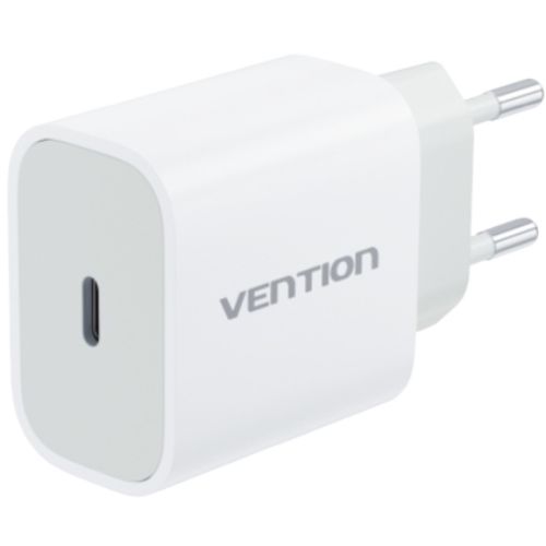 Зарядний пристрій 1xUSB-C 20W + USB-C to Lightning cable М-М White Vention (G17W0-EU)
