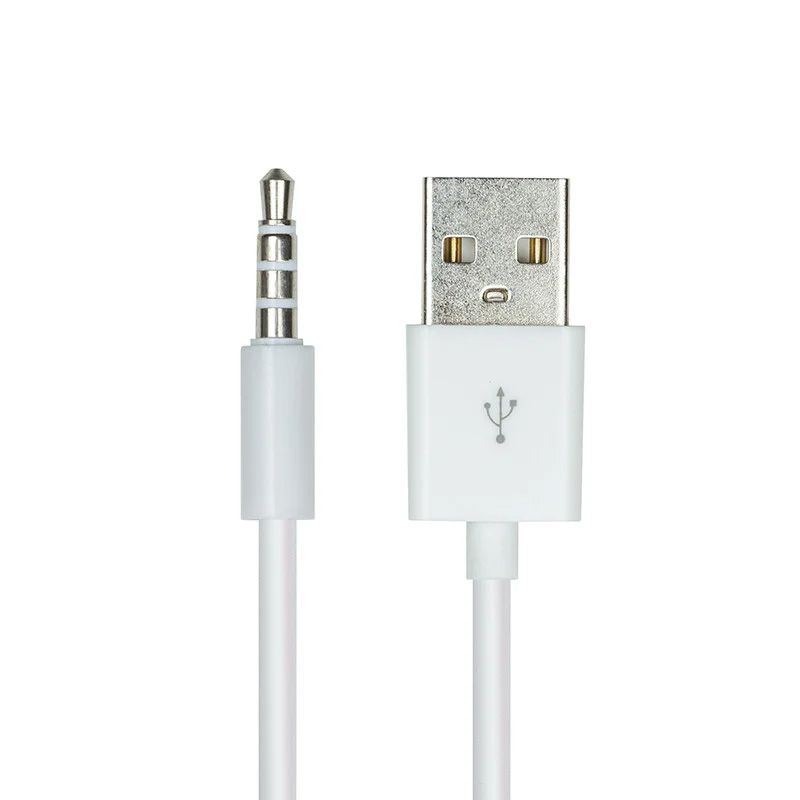 Кабель Audio USB для iPod Shuffle Jack TRRS M -> USB AM, 1.0 м. білий (S1010)