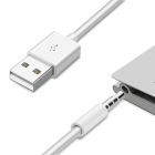 Кабель Audio USB для iPod Shuffle Jack TRRS M -> USB AM, 1.0 м. білий (S1010)