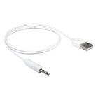 Кабель Audio USB для iPod Shuffle Jack TRRS M -> USB AM, 1.0 м. білий (S1010)