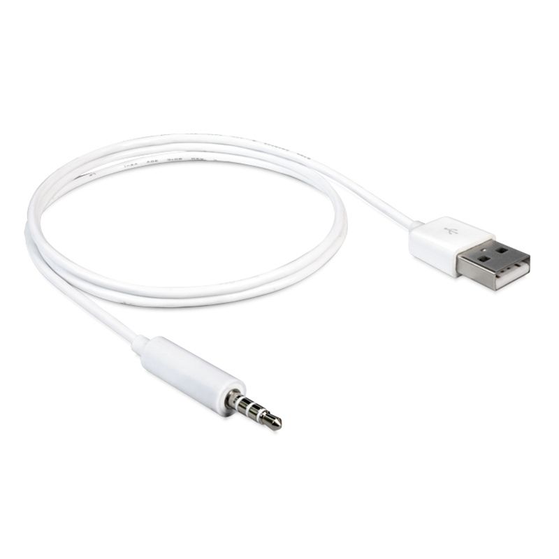 Кабель Audio USB для iPod Shuffle Jack TRRS M -> USB AM, 1.0 м. білий (S1010)