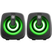 Акустична система 2.0 Defender J1, 6Вт, підсвітка, USB, чорна (65961)