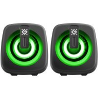 Акустична система 2.0 Defender J1, 6Вт, підсвітка, USB, чорна (65961)