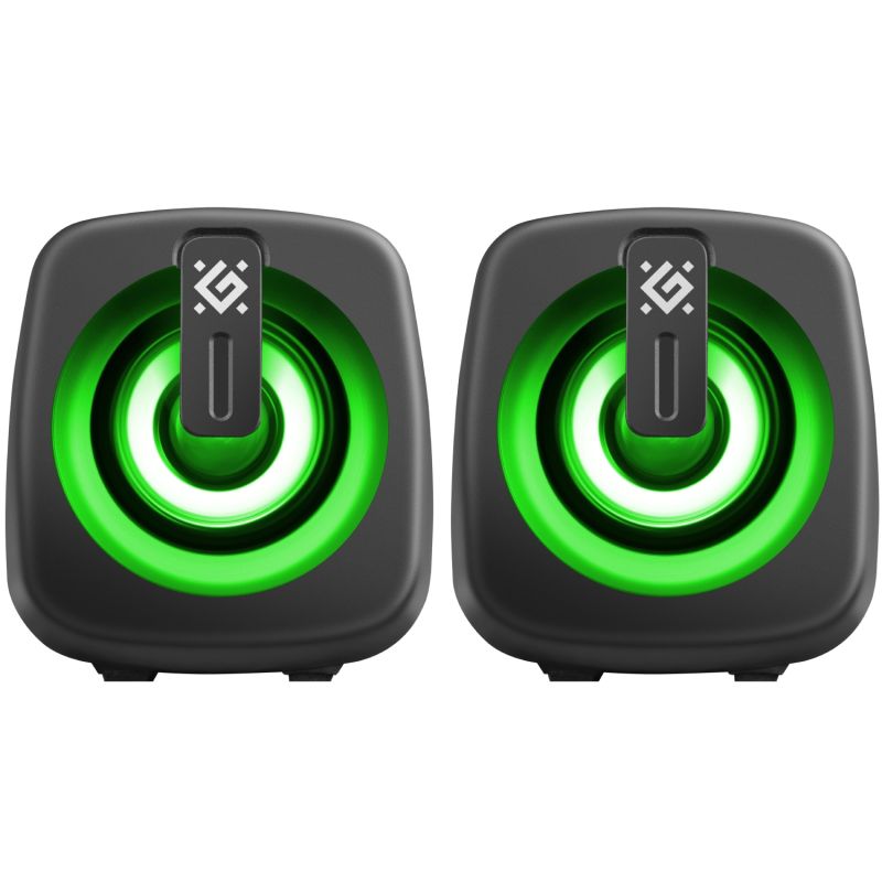 Акустична система 2.0 Defender J1, 6Вт, підсвітка, USB, чорна (65961)