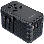 Зарядний пристрій 4xUSB 100W PD (2хUSB-C+2хUSB-A) TRAVEL Universal сharger diamond чорний Choe (PD6028-BK)
