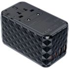 Зарядний пристрій 4xUSB 100W PD (2хUSB-C+2хUSB-A) TRAVEL Universal сharger diamond чорний Choe (PD6028-BK)