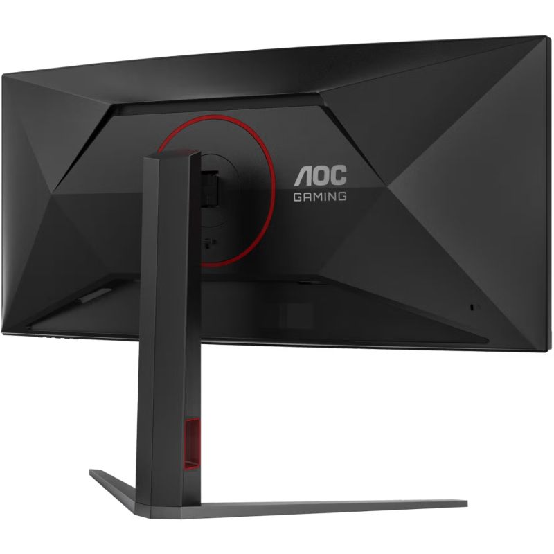 TFT 34" AOC CU34G4Z, WQHD, Fast VA, вигн., 240Гц, 2хHDMI, DP, USB-hub, HAS, чорно-червоний (CU34G4Z)