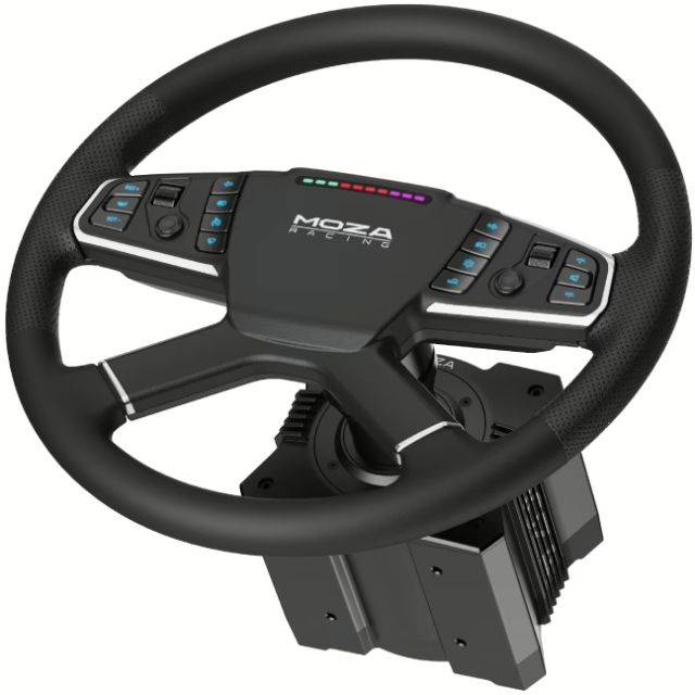Кермо MOZA Racing TSW Truck  40cм.,14 кн. RGB, чорне (RS060_Moza)