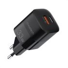 Зарядний пристрій 2xUSB 33W (USB-C+USB-A ) PD QC3.0 PD5006 чорний Choetech (PD5006-EU-BK)