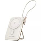 УМБ Choetech Magnetic Wireless 10000mAh 20W PD USB-C In/Out, Qi-15W,buid-in cabel White (B735-CCWH)
