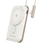 УМБ Choetech Magnetic Wireless 10000mAh 20W PD USB-C In/Out, Qi-15W,buid-in cabel White (B735-CCWH)