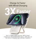 УМБ Choetech Magnetic Wireless 10000mAh 20W PD USB-C In/Out, Qi-15W,buid-in cabel White (B735-CCWH)