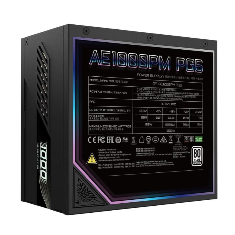 Блок питания Gigabyte 1000W (GP-AE1000PM PG5)