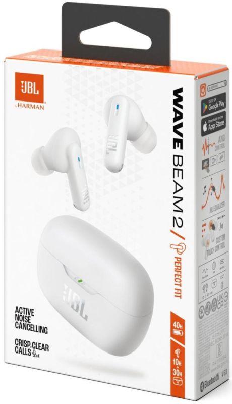 Bluetooth-гарнітура JBL Wave Beam 2 White (JBLWBEAM2WHT)