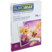 Пленка для ламинирования Buromax, глянцевая, А4, 75мк, 100 шт (BM.7722)