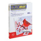 Плівка для ламінування Buromax глянцева, А5, 80мк, 100 шт (BM.7753)