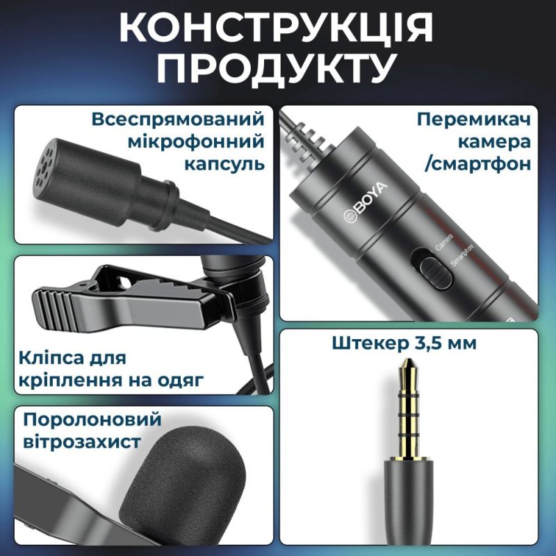 Микрофон BOYA Black (BY-M1S)