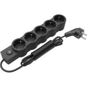 Удлинитель блочный (PP) Electrum 5 розеток 3 м с выключателем и заземлением Black (C-ES-1548)