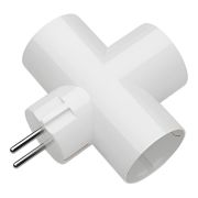 Разветвитель на 3 гнезда с заземлением Electrum Белый (C-SS-0696)