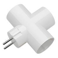 Розгалужувач на 3 гнізда із заземленням Electrum Білий (C-SSS-0696) (C-SS-0696)