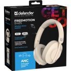 Гарнітура Defender FreeMotion B485 Bluetooth+3,5мм+USB-C, ANC Beige (63486)