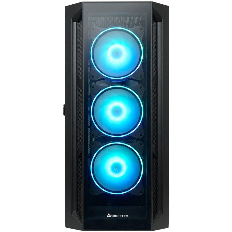 Корпус Chieftec APEX GA-01B-TG-OP 4x120mm A-RGB, USB-C, E-ATX, без БЖ, Black (GA-01B-TG-OP)