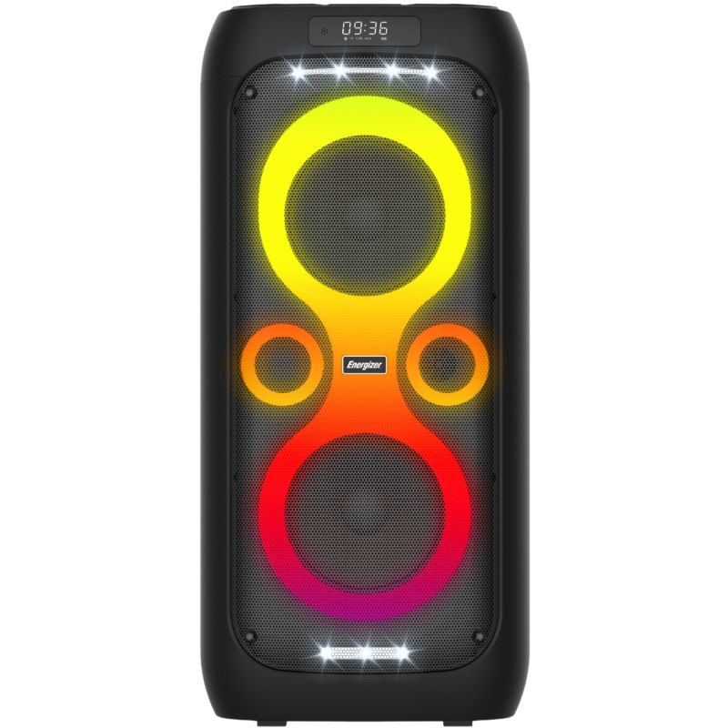Акустична система 1.0 Energizer 50Вт Bluetooth 5.3/RMS/TF/USB/AUX/TWS/MIC, Dual 6.5” Drivers чорна (BTS566)