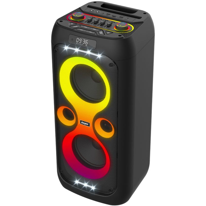 Акустична система 1.0 Energizer 50Вт Bluetooth 5.3/RMS/TF/USB/AUX/TWS/MIC, Dual 6.5” Drivers чорна (BTS566)