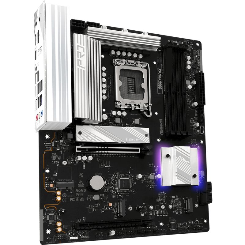AsRock B860 Pro RS (1851/B860, 4*DDR5, 2*PCIex16, HDMI/DP, 4xSATA, 3xM.2, 2.5Glan, 7.1ch, ATX) (B860 Pro RS)