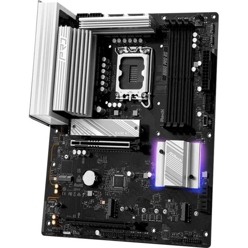 AsRock B860 Pro RS (1851/B860, 4*DDR5, 2*PCIex16, HDMI/DP, 4xSATA, 3xM.2, 2.5Glan, 7.1ch, ATX) (B860 Pro RS)