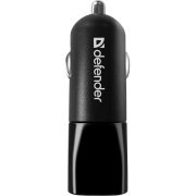 Автозарядка  2xUSB 12W 2.1A ECA-24 чорна Defender (83824)