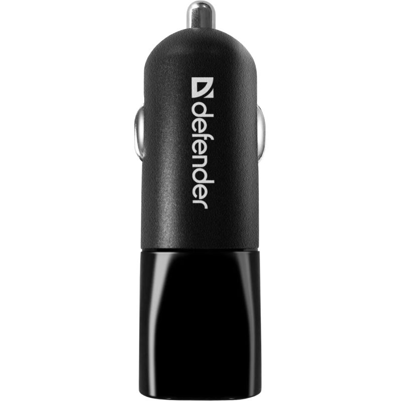 Автозарядка  2xUSB 12W 2.1A ECA-24 чорна Defender (83824)