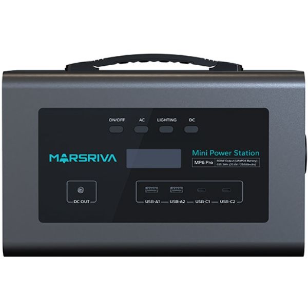 Зарядна станція Marsriva MP6 Pro 600Вт (627.2 Вт/г) DC PD 60Вт, UPS, MPPT, LiFePo4 (MP6ProV2_MARSRIVA)