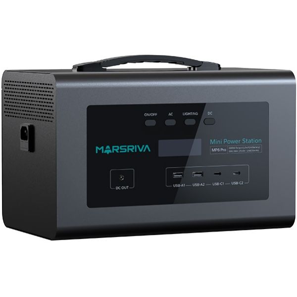 Зарядна станція Marsriva MP6 Pro 600Вт (627.2 Вт/г) DC PD 60Вт, UPS, MPPT, LiFePo4 (MP6ProV2_MARSRIVA)